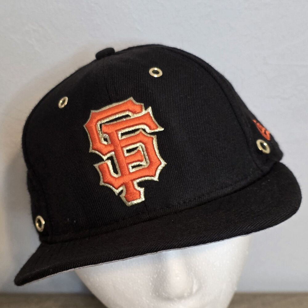9FIFTY Snapback Hat Baseball Cap MLB San Francisco Giants Black Metal Eyelets - Picture 2 of 12